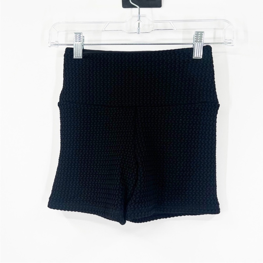 Montce Black Crochet Surf Shorts